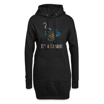C'est un thé - Sweat-shirt à capuche long Femme - noir - Devant