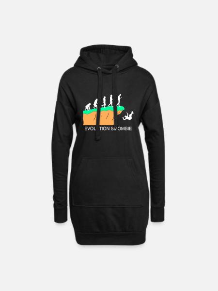 Evolution Smombie - Smartphone - Hoodie-Kleid - Schwarz