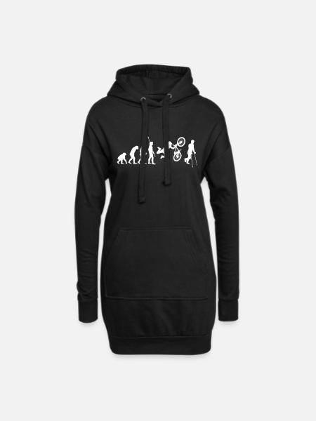 Funny BMX MTB Evolution Freeride Fun Gift - Hoodie Dress - black