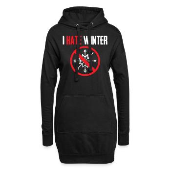 Spreadshirt T-shirt | Winterhass Winterspeck - Hoodie-Kleid - Schwarz - Vorne