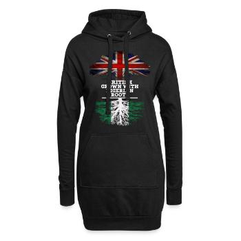 Briten gewachsen mit nigerianischen Wurzeln - Hoodie-Kleid - Schwarz - Vorne