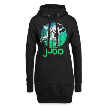 judo graphif - Hoodie-Kleid - Schwarz - Vorne