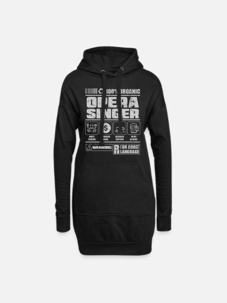Sänger Oper - Hoodie-Kleid - Schwarz