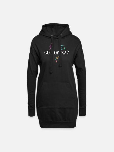 Oper - Hoodie-Kleid - Schwarz