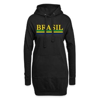 Brésil - Sweat-shirt à capuche long Femme - noir - Devant