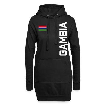 Gambia - Hoodie-Kleid - Schwarz - Vorne