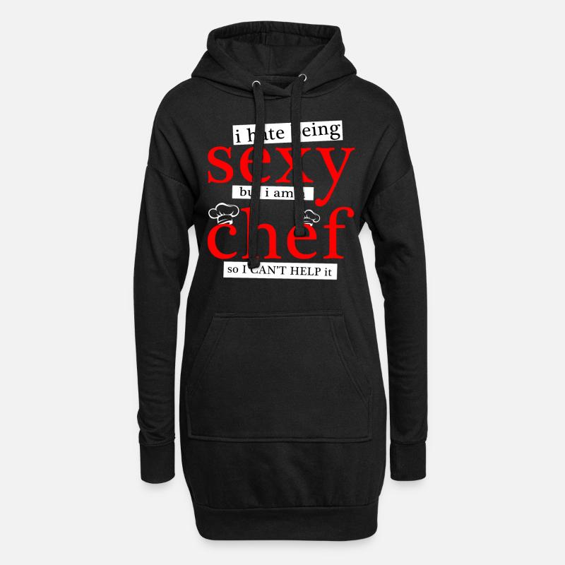 Chef Chef Master Chef Cooking Kitchen Gift - Hoodie Dress - black