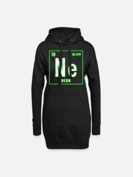 ELEMENT NEON LEUCHTEND - Hoodie-Kleid - Schwarz