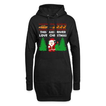 Chauffeur de taxi chauffeur noël cadeau - Sweat-shirt à capuche long Femme - noir - Devant