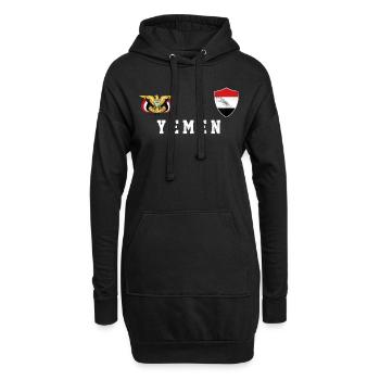 Yémen maillot - Sweat-shirt à capuche long Femme - noir - Devant
