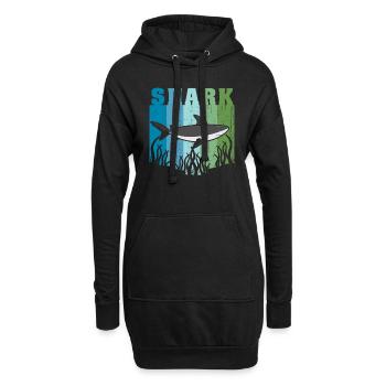 Requins - Sweat-shirt à capuche long Femme - noir - Devant