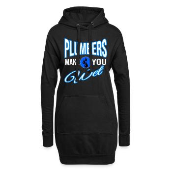 Klempner - Hoodie-Kleid - Schwarz - Vorne