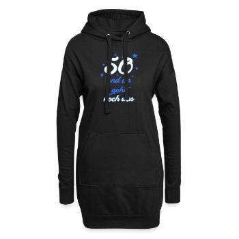 50. Geburtstag - 50 Jahre - fünfzig - Geschenk - Hoodie-Kleid - Schwarz - Vorne