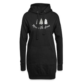 Joyeux Noël Noël Tannenbaum Avent - Sweat-shirt à capuche long Femme - noir - Devant