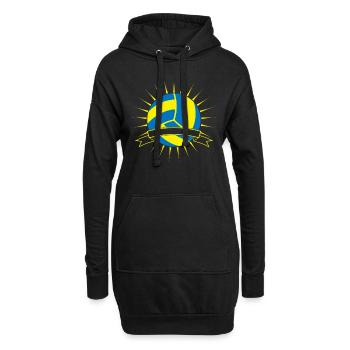 Volleyball Premium Shirt Cadeau de volleyball de plage - Sweat-shirt à capuche long Femme - noir - Devant