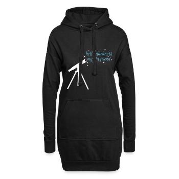 Astronomie - Hoodie-Kleid - Schwarz - Vorne