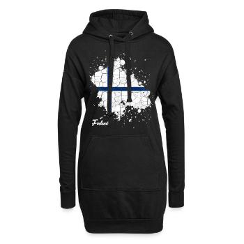 Finnland - Hoodie-Kleid - Schwarz - Vorne