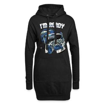 Eishockey - Hoodie-Kleid - Schwarz - Vorne