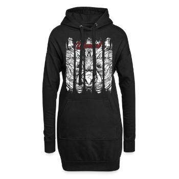 Wombat - Hoodie-Kleid - Schwarz - Vorne