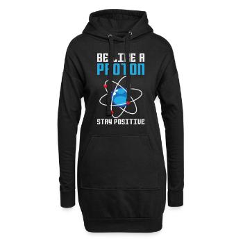 Proton atomique - Sweat-shirt à capuche long Femme - noir - Devant