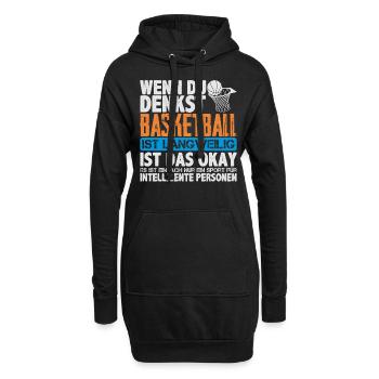 Basketball - Hoodie-Kleid - Schwarz - Vorne