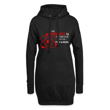 Physics fun - Hoodie Dress - black - Front