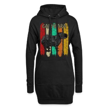Capybara - Hoodie-Kleid - Schwarz - Vorne
