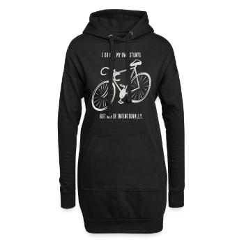 Fahrrad Biker Rad Rennrad Mountainbike Geschenk - Hoodie-Kleid - Schwarz - Vorne