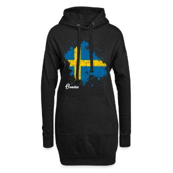Suède - Sweat-shirt à capuche long Femme - noir - Devant