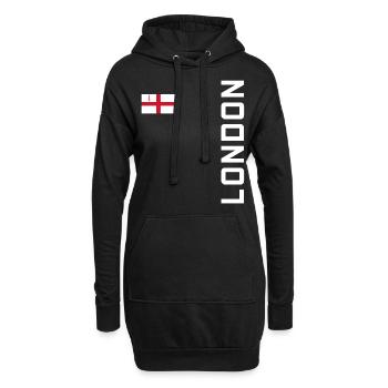CHEMISE DE LONDON - Sweat-shirt à capuche long Femme - noir - Devant