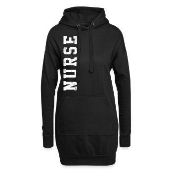 infirmière - Sweat-shirt à capuche long Femme - noir - Devant