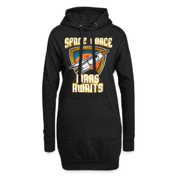 US Space Force Vintage Art Colonize erobern Mars - Hoodie-Kleid - Schwarz - Vorne