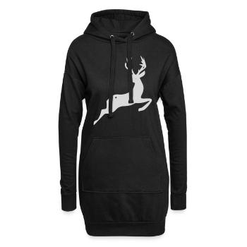 Noël - Sweat-shirt à capuche long Femme - noir - Devant