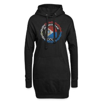 Sint Maarten ist in meiner DNA - Hoodie-Kleid - Schwarz - Vorne