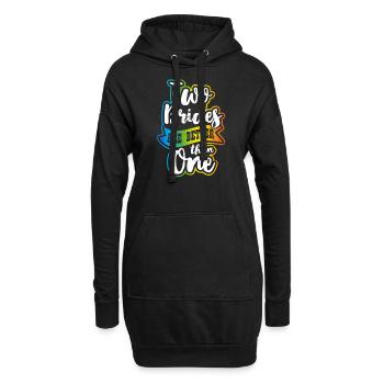 Lesben Paar zwei Bräute besser als ein Geschenk - Hoodie-Kleid - Schwarz - Vorne