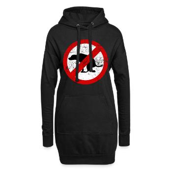 Dog shit banned hatred mutt cattle - Hoodie Dress - black - Front