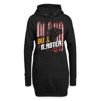 Stier - Hoodie-Kleid - Schwarz - Vorne