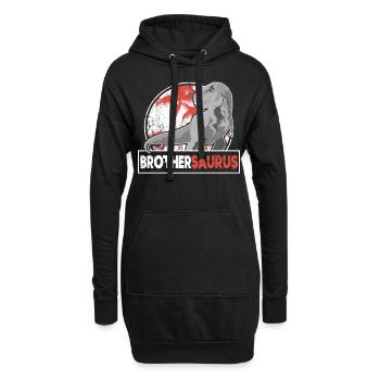 BROTHERSAURIER Brother T Rex Dinosaur Dino Fan Shirt - Hoodie Dress - black - Front
