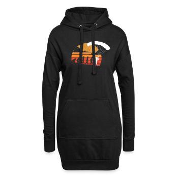 Evolution Of Skydiving Parachuting Skydiver - Hoodie Dress - black - Front