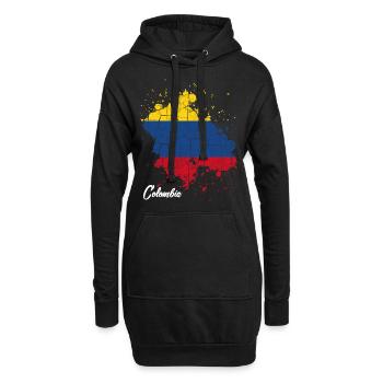 Kolumbien - Hoodie-Kleid - Schwarz - Vorne