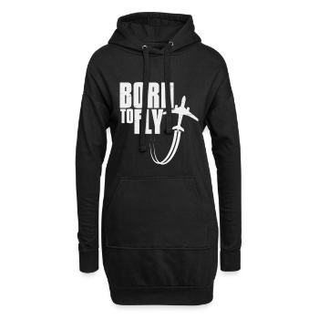 Né pour piloter un pilote d'avion de planeur - Sweat-shirt à capuche long Femme - noir - Devant