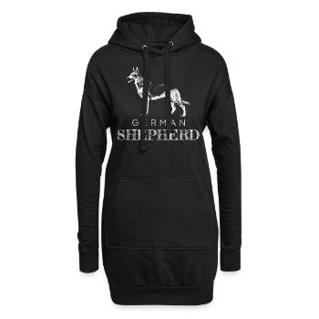 Bronntanas Madraí Shepherd na Gearmáine - Hoodie Dress - black - Front