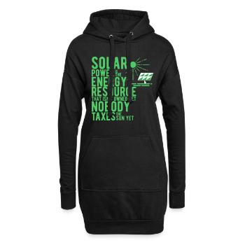 solaire - Sweat-shirt à capuche long Femme - noir - Devant