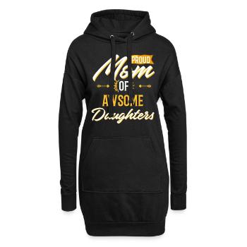 Cadeau d'anniversaire de mère fière Noël - Sweat-shirt à capuche long Femme - noir - Devant
