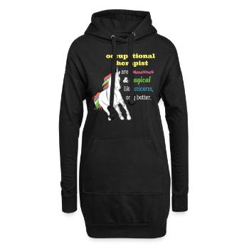 Ergothérapeute - Sweat-shirt à capuche long Femme - noir - Devant