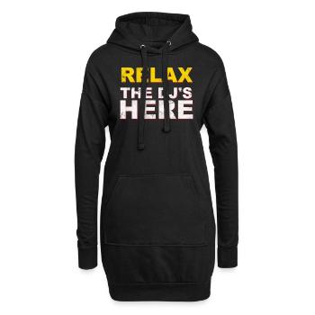 Relax the DJ is here DJ Musik Geschenk - Hoodie-Kleid - Schwarz - Vorne