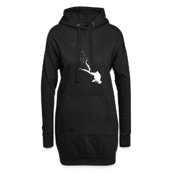 Awesome Scuba Diver Schnorcheln Tauchen Ocean Deep - Hoodie-Kleid - Schwarz - Vorne