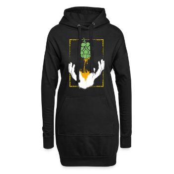 Craft Beer Hops Hobby Brasseur Maître brasseur Religion - Sweat-shirt à capuche long Femme - noir - Devant