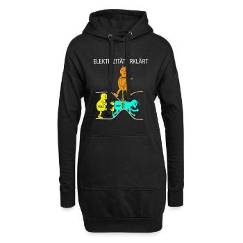 Elektrizitaet einfach rklärt - Hoodie-Kleid - Schwarz - Vorne