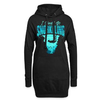 Schnorcheln Taucherflossen Taucher - Hoodie-Kleid - Schwarz - Vorne